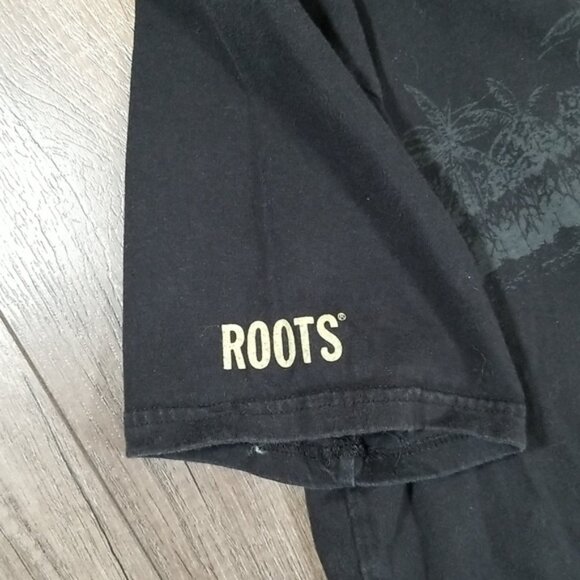 Roots Appleton Estates Men's T-Shirt Size L Black Jamaica Rum Roots Spell Out - Picture 3 of 6